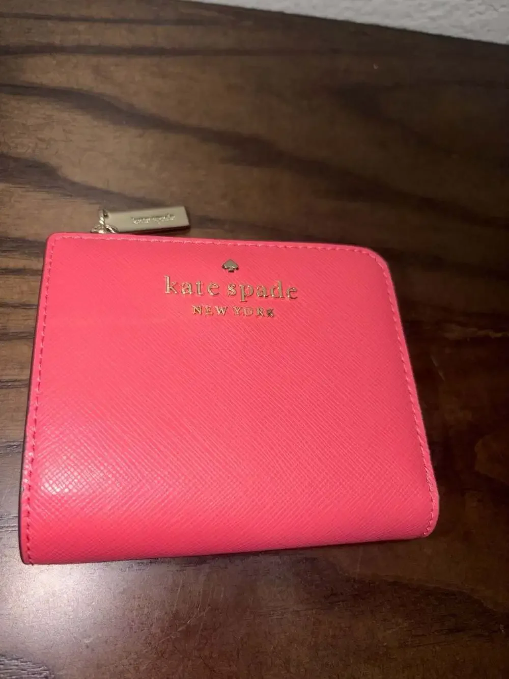 Kate Spade Staci Small L-Zip Bifold Wallet in Garden Pink (WLR00143)